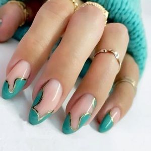 24 pc press on nail set with nail file and sheet tape